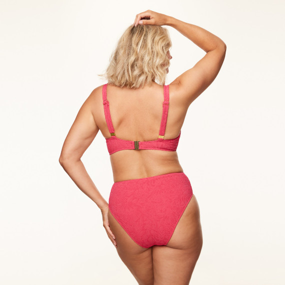 Annadiva Swim Pink Garden Hohe Bikini Hose Cerise
