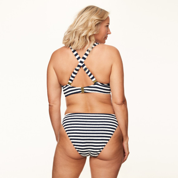 Annadiva Swim Navy Stripes Voorgevormde Balconette Bikinitop Blue
