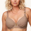 Annadiva Swim Sparkling Smocky Vorgeformtes Balconette Bikini Oberteil Taupe