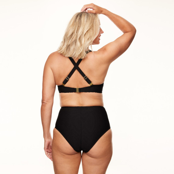 Annadiva Swim The Hills Bügel Bikini Oberteil Black