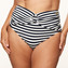 Annadiva Swim Navy Stripes High Waist Bikini Hose Blue