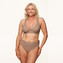 Annadiva Swim Sparkling Smocky Plunge Bikini Oberteil Taupe