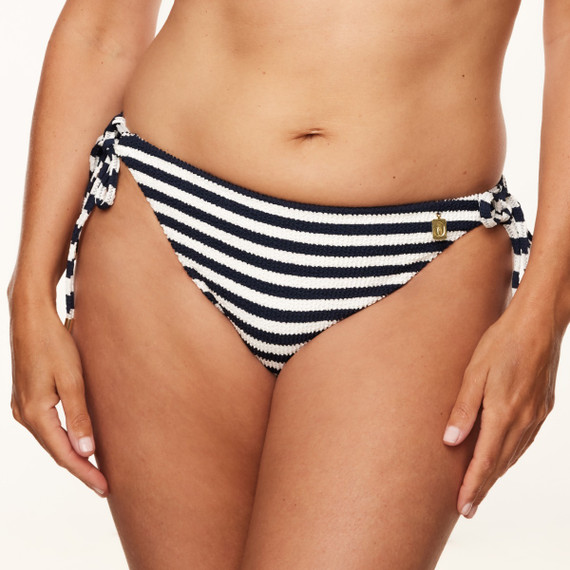 Annadiva Swim Navy Stripes Bikini Hose mit Seitlichen Bändern Blue