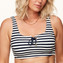 Annadiva Swim Navy Stripes Bralette Bikini Oberteil Blue