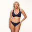 Annadiva Swim Waves Plunge Bralette Bikini Oberteil Navy 