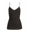 Hanro Cotton Seamless Top met Spaghettibandjes Black