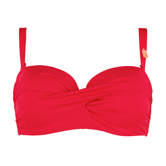 Annadiva Swim Cherry Pink Bandeau Bikinitop Cerise