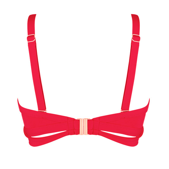 Annadiva Swim Cherry Pink Twist Bikinitop Cerise