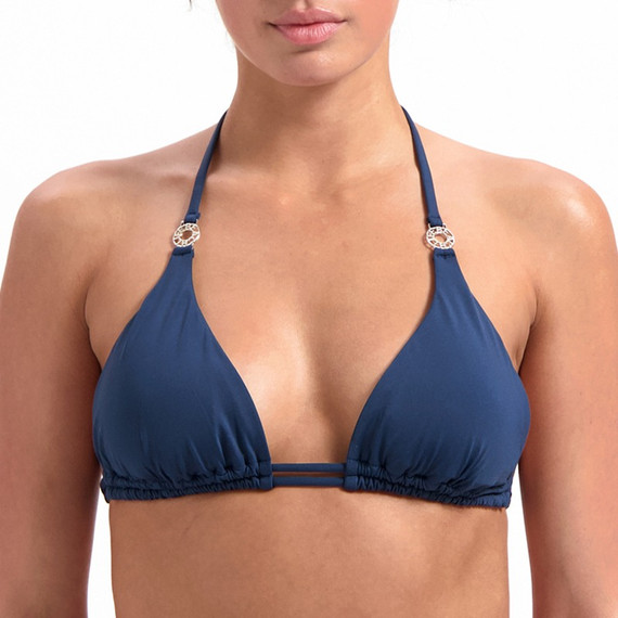Navy Triangle Bikini Oberteil