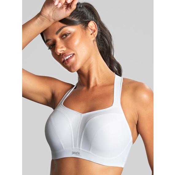 Panache Power Vorgeformter Sport BH Weiss