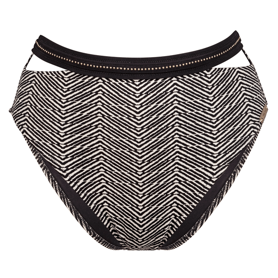 Watercult Afro Gem Hoog Bikinibroekje Black Canvas