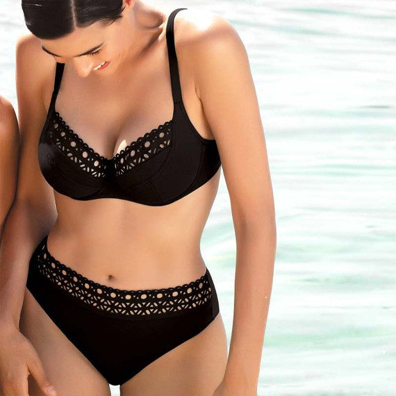 Ajourage Couture Bügel Bikini Oberteil