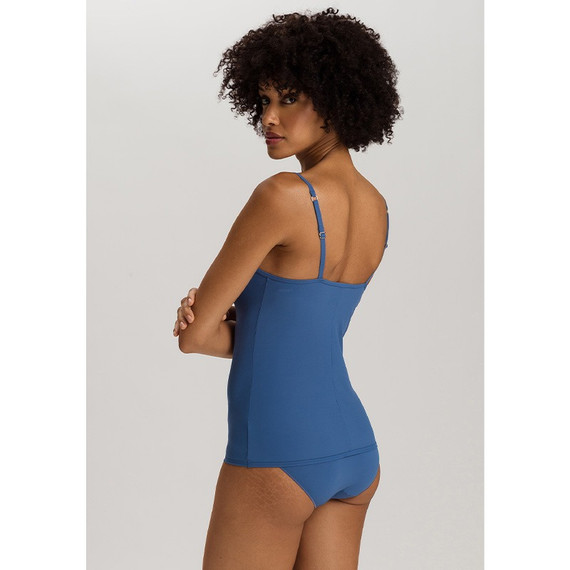 Hanro Allure Cami Top mit Vorgeformtem BH Washed Blue