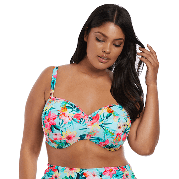 Elomi Swim Aloha Bandeau Bikinitop Aqua