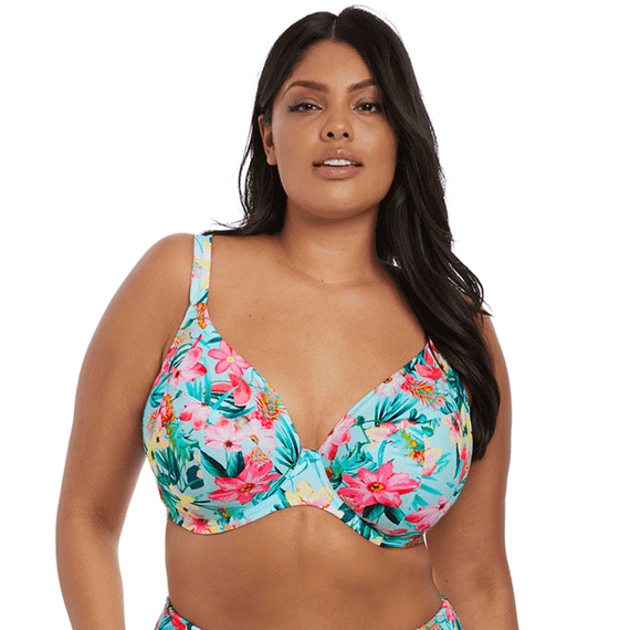 Elomi Swim Aloha Plunge Bikinitop Aqua