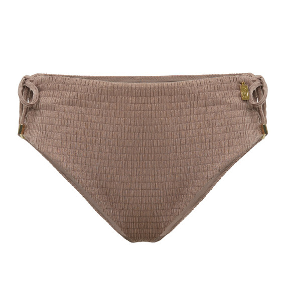 Sparkling Smocky Hohe Bikini Hose mit Seitlichen Bändern