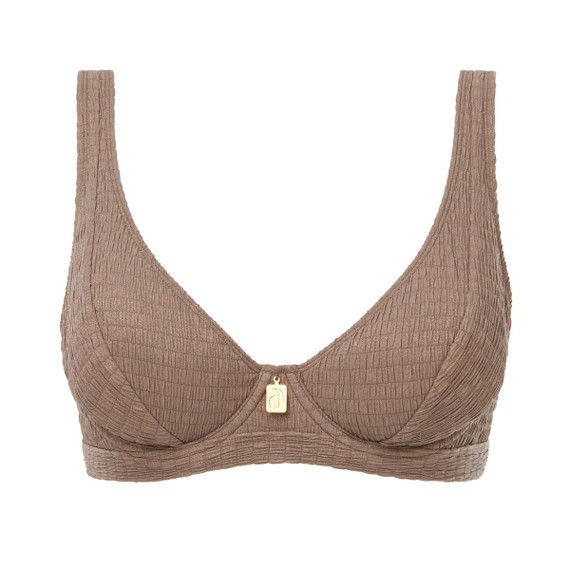 Sparkling Smocky Plunge Bikini Oberteil