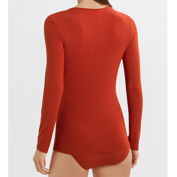 Hanro Annik Shirt Blood Orange