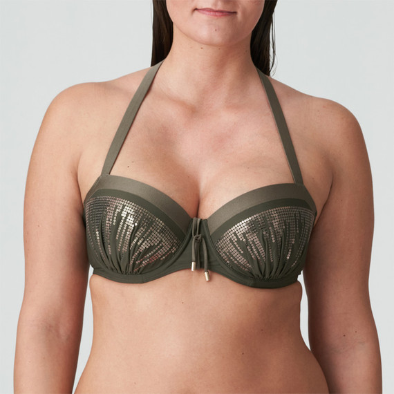 PrimaDonna Swim Aracruz Voorgevormde Balconette Bikinitop Kaki