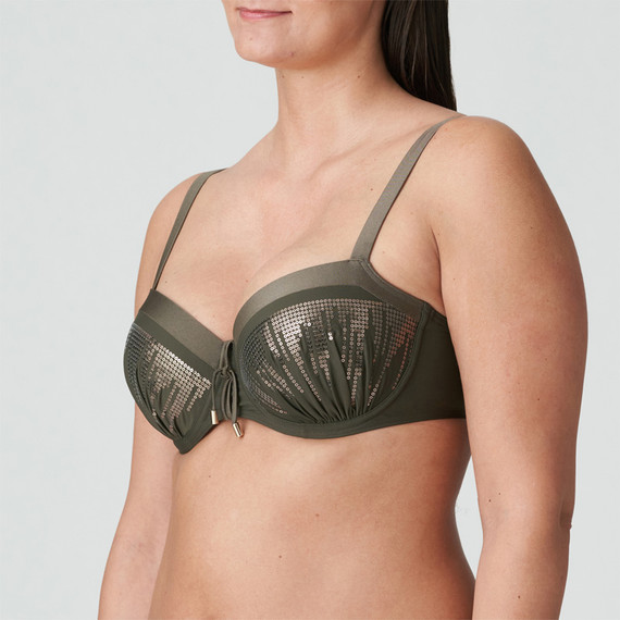 PrimaDonna Swim Aracruz Voorgevormde Balconette Bikinitop Kaki