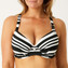Annadiva Swim Aruba Stripe Voorgevormde Balconette Bikinitop Black White