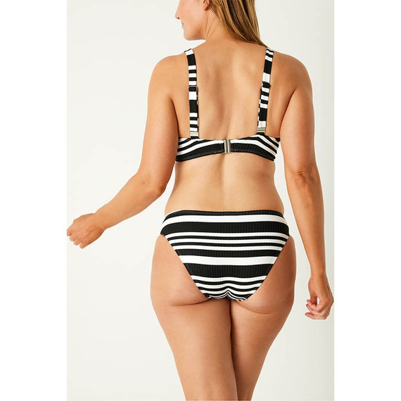 Annadiva Swim Aruba Stripe Voorgevormde Balconette Bikinitop Black White
