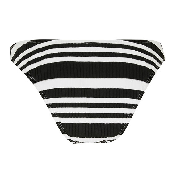 Annadiva Swim Aruba Stripe Brazilian Bikini Hose Black White