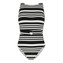 Annadiva Swim Aruba Stripe High Neck Badpak Black White