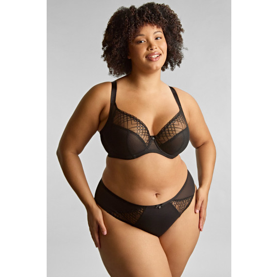 Sculptresse Ella Plunge BH Black Sequin