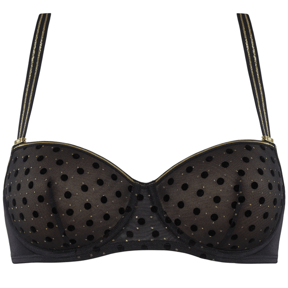 Marlies Dekkers Petit Point Balconette BH Black & Gold Dot