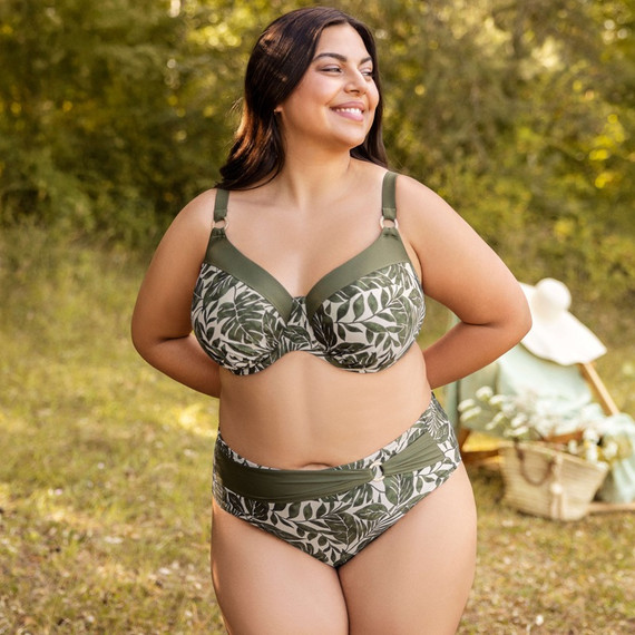 Ulla Swim Bali Hoog Bikinibroekje Olive