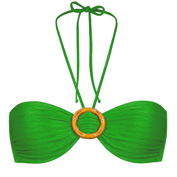 Bamboo Solids Bandeau Bikinitop Hyper Green