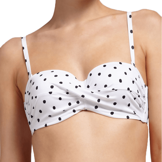 Cyell Bardot Bandeau Multiway Bikinitop Polkadot