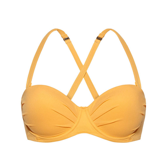 Beachlife Warm Apricot Bandeau Bikinitop