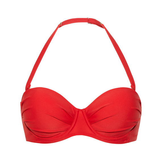 Beachlife Chinese Red Bandeau Bikinitop