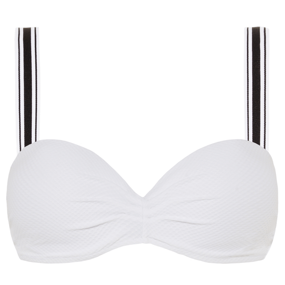 White Bandeau Bikinitop
