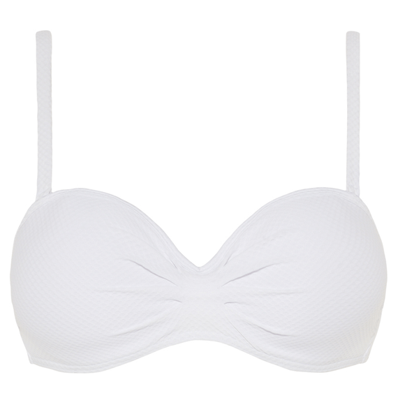 White Padded Bandeau Bikinitop