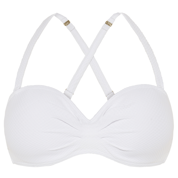Beachlife White Padded Bandeau Bikinitop