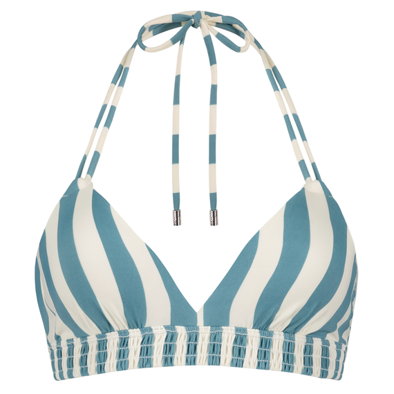 Beachlife Bella Stripe Wattiertes Triangle Bikinitop
