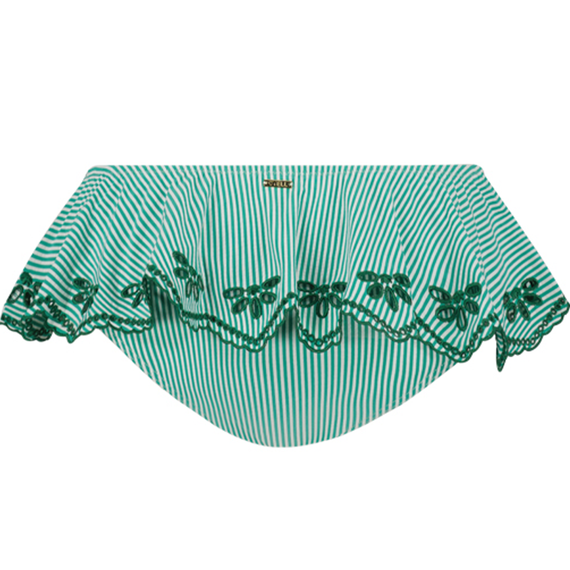 Cyell Sunny Vibes Bikinibroekje Met Ruffles Seagreen