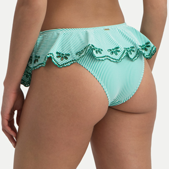 Cyell Sunny Vibes Bikinibroekje Met Ruffles Seagreen