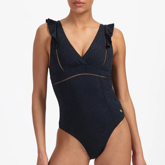 Beachlife Black Embroidery Badpak