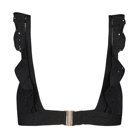 Beachlife Black Embroidery Bralette Bikinitop