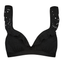 Beachlife Black Embroidery Plunge Bikinitop