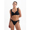 Beachlife Black Embroidery Plunge Bikinitop