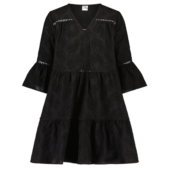 Beachlife Black Embroidery Strandkleid Schwarz