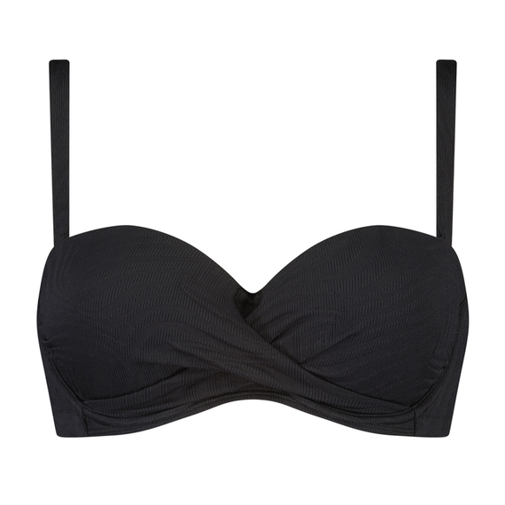 Beachlife Black Swirl Bandeau Bikinitop