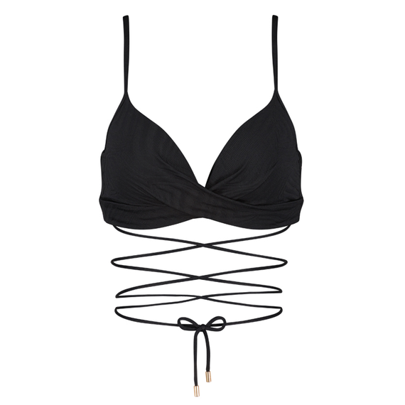 Beachlife Black Swirl Twist Bikinitop