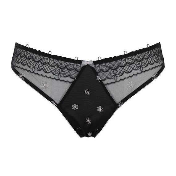 Panache Blossom Brazilian Slip Black