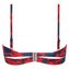 Beachlife Blue Lilies Twist Bikinitop